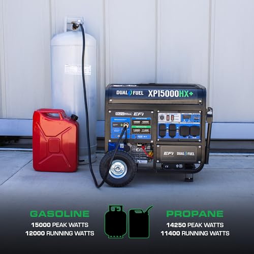 Image of DuroMax XP15000HX+ 15,000-Watt Electric Start Dual Fuel EFI Portable Generator