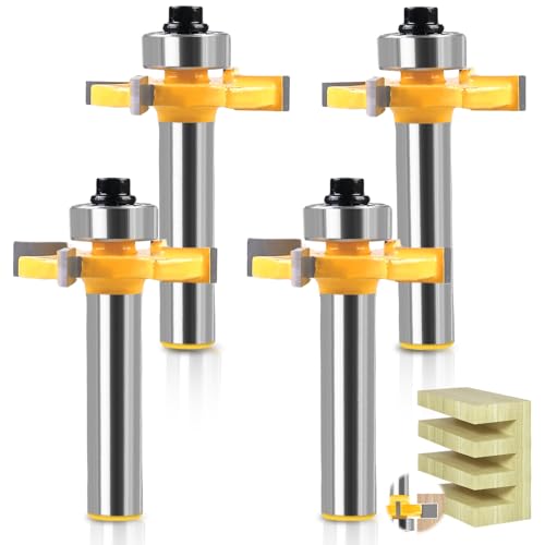 SPORWAY Fresa de ranura de disco para fresadora: 4 piezas de 8 mm de vástago de ranurado, fresa de superficie, fresadora de ranura, fresadora superior para máquina de grabado, máquina de corte (3 mm,