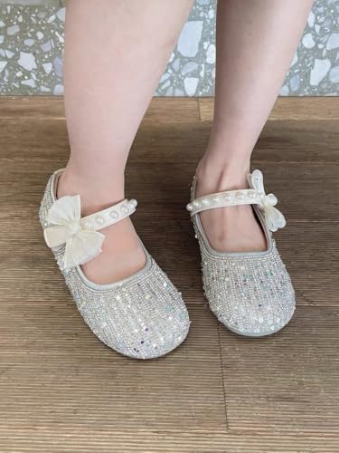 Little Girls Mary Jane Ballet Flats Princess Party Wedding School Dress Shoes with Rhinestone Strap3