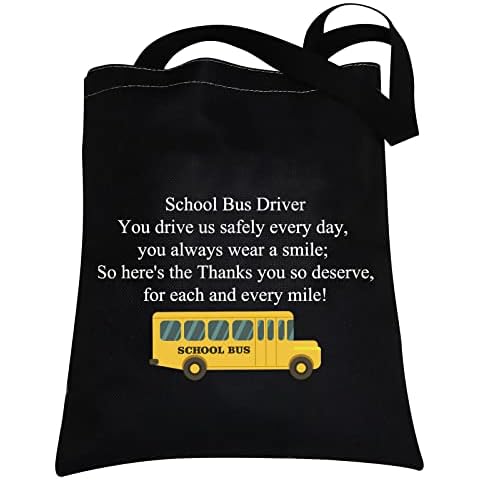 School Bus Driver Gifts School Bus Driver Appreciation Gifts Tote Bag Thank You Gifts for School Bus Driver Retirement Gifts, School Bus Driver Tote Cover