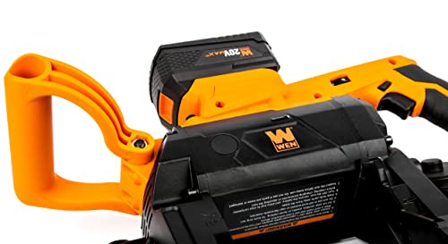 Image of WEN Cordless Portable Bandsaw for Metal with Variable Speed, 20V Max 5.0 Ah Lithium-Ion Battery, and Charger (20496)