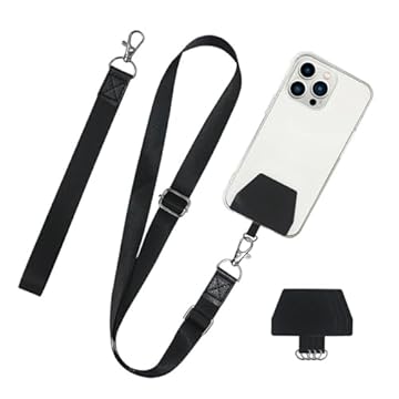 flintronic Cordino per Cellulare, 2 Cordino per Telefono Universale con 4 Patch, Cordino Tracolla Universale, Cordino Corto con Patch, compatibile con la Maggior Parte Delle Custodie per Telefono