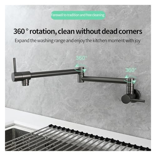 Support mural pliable et pivotant en acier inoxydable 304 pour gain d'espace