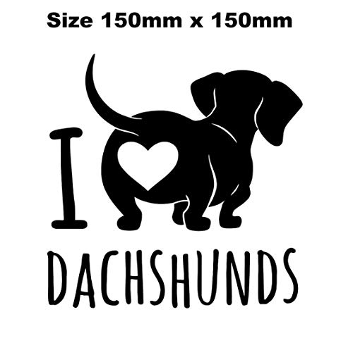 Myrockshirt Adesivo per auto con bassotto con