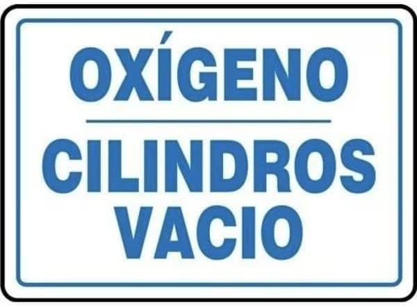SAFETY SIGN OXYGEN EMPTY CYLINDERS, Mfr: SHMCPG572XL-A