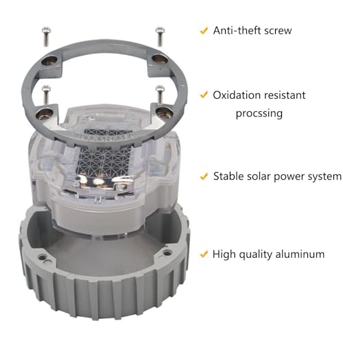 JDKMNE Solar Deck Lights, 75tons Load Capacity Solar Driveway Lights, IP68 Waterproof Ground Lights for Pool/Path/Driveway/Landscape(red)