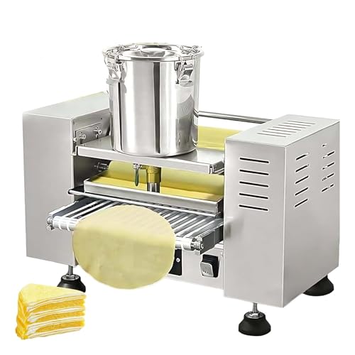 Máquina automática de crepé, 300 piezas por hora, ajuste inteligente de temperatura, acero inoxidable, grosor 0,4-1,2 mm, para panaderías y producción de alimentos