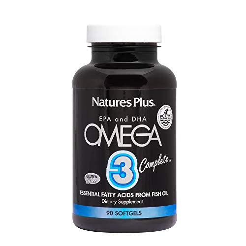 NaturesPlus Omega 3 Complete - 162 mg EPA, 108 mg DHA, 90 Softgels - Fatty Acid Fish Oil Supplement, Joint Health & Immune System Support - Gluten-Free - 90 Servings