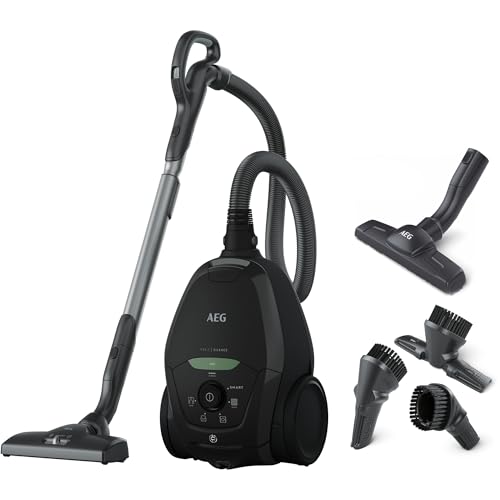 AEG VX82-1-ÖKO Aspirador con Bolsa, 75% Material Reciclado, Negro
