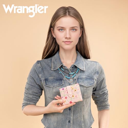 Image of Montana West X Wrangler Small Wallets for Women Ladies Girls RFID Minimalist Card Holder Billfold Thin Cash Wallet with Zipper Coin Pocket