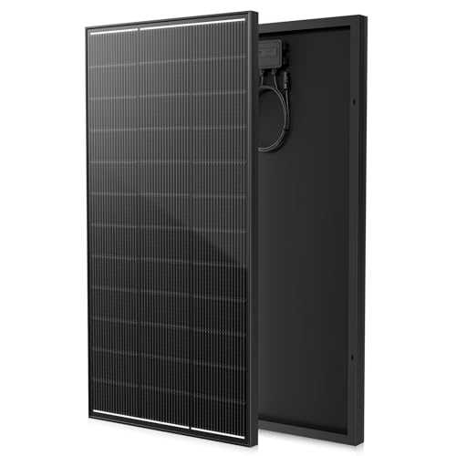 300 Watt Solar Panel, Upgraded 18BB Solar Cells 24.6% High Efficiency Monocrystalline 12V/24V PV Module for Home Rooftop RV Camper Marine Boat Off Grid System All Black (300W)