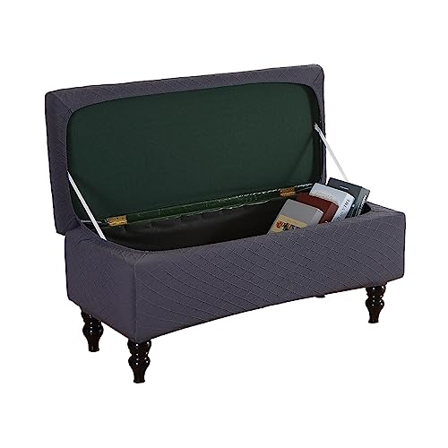 Image of FUANGUI Ottoman Cover Stretch Storage Ottoman Bench Slipcover Printed Folding Storage Bench Ottoman Cover Footrest Stool Slipcover Footstool Protector Cover with Elastic Bottom,Medium