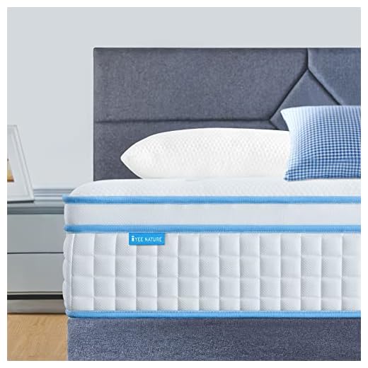 Full Mattress, IYEE NATURE 12 Inch Memory Foam Springs Full Size Mattress Foam Layer Mattress in a Box with Breathable and Pressure Relief, Medium to Firm Full Mattress,Bule