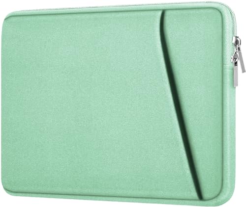 Image of Askuko Laptop Case, Shockproof Protective Computer Sleeve Cover, Handbags Portable Laptop Bag for 15.6 inch HP Dell Asus Lenovo Notebook Computer with Front Pocket, Light Blue