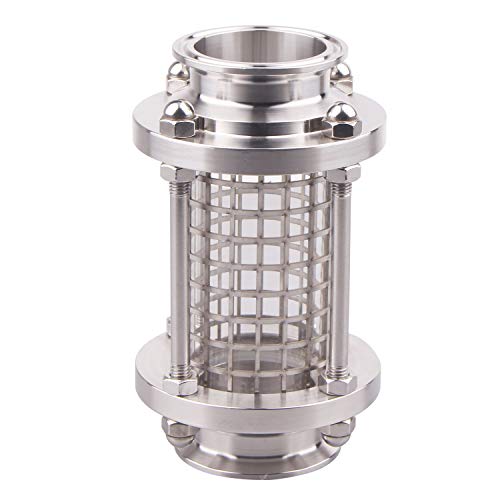 DERNORD in-Line Sight Glass with Clamp End,Flow Sanitary Straight Sight Glass SUS316 Tri Clamp Type. (Flow Pipe OD51MM(Cage Protection Type))