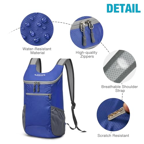Image of G4Free Lightweight Packable Hiking Backpack for Men Women Small Hiking Daypacks Foldable Shoulder Pack Casual Outdoor Bag 11L
