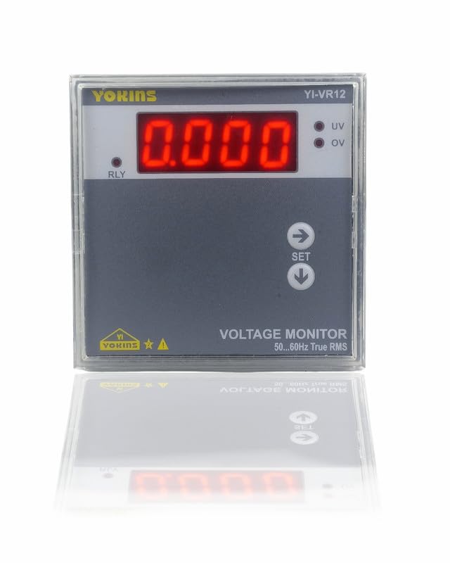 Over Under Voltage protector Y9-VR12 500V AC (fully programable) Single Phase, Digital Voltmeter with relay output, Over Voltage and under Voltage Relay Size 96x96, comes with One year Warranty