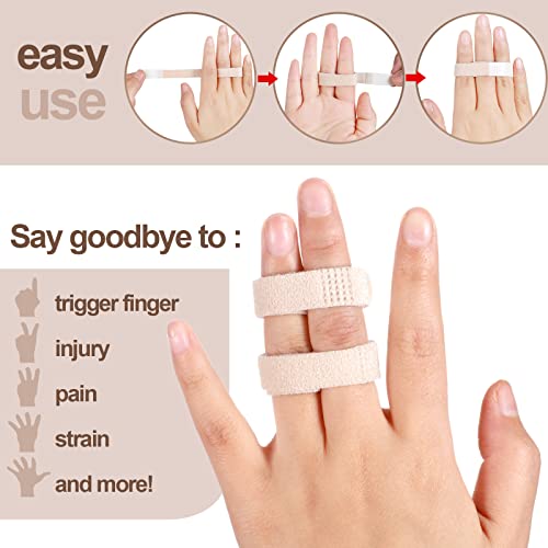 10 Pack Finger Buddy Straps Buddy Tape No Slip Hook And Loop Finger Splints Washable And Reusable Finger Tape Padded Support Finger Wrap For Broken, Sprained, Fractured Fingers (Nude Color) #TOP2