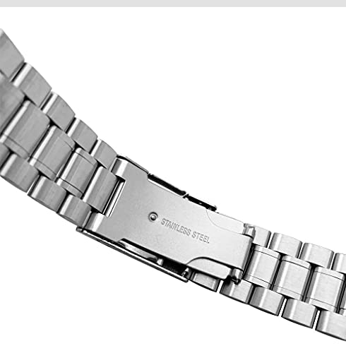 Bracelet montre maillons acier inoxydable argent 20mm 22mm 24mm - 2