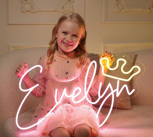 Custom Neon Signs, LED Neon Sign Customizable for Wall Decor, Personalized Neon Light Sign for Home Bedroom Decorations, Wedding, Business, Party, Birthday Gift Name Neon Lights (1 Lines/10''-14'')