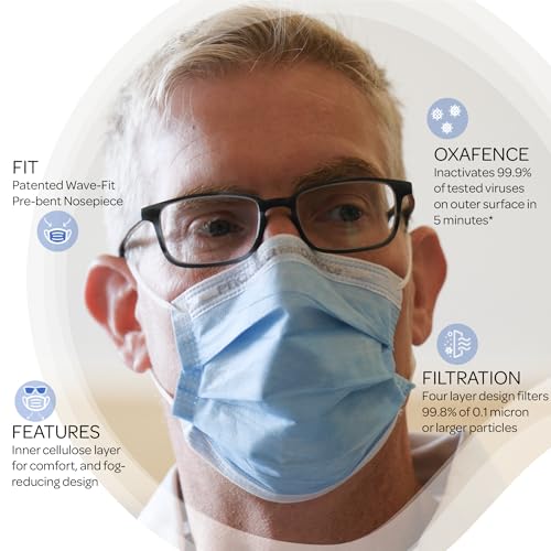 Image of Face Mask - Inactivates 99.9% of Tested Viruses*, FDA-Cleared, ASTM Level 3 - Pouch (12 Masks)