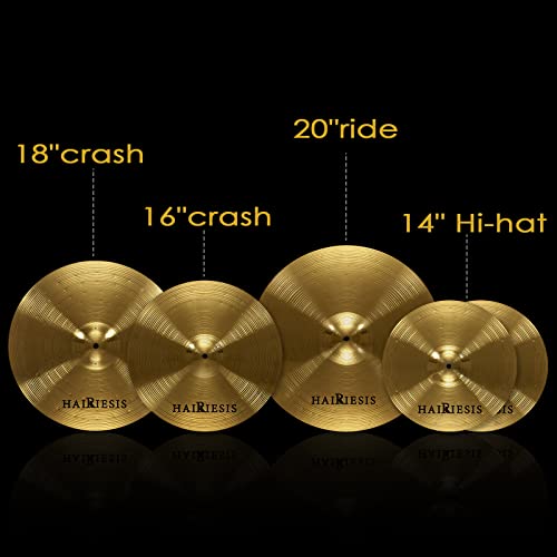 Hairiesis B-1 Cymbal Exquisite Alloy Cymbal Set 14 Inch/16 Inch/18 Inch/20 Inch 5 Pieces Drum Cymbal thumb #1