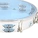 Greensen 10in Hand Tambourine Percussion Instrument Adjustable Double Row Jingles with ABS & Metal for Party Performance Karaoke (Blue)