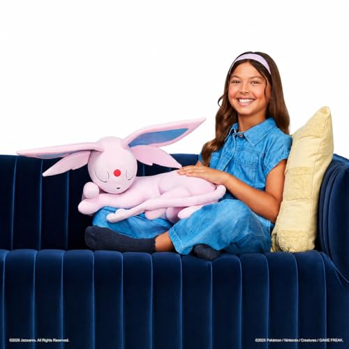 Pokemon Espeon Sleeping Plush - 18-Inch Premium Plush in Sleeping Pose