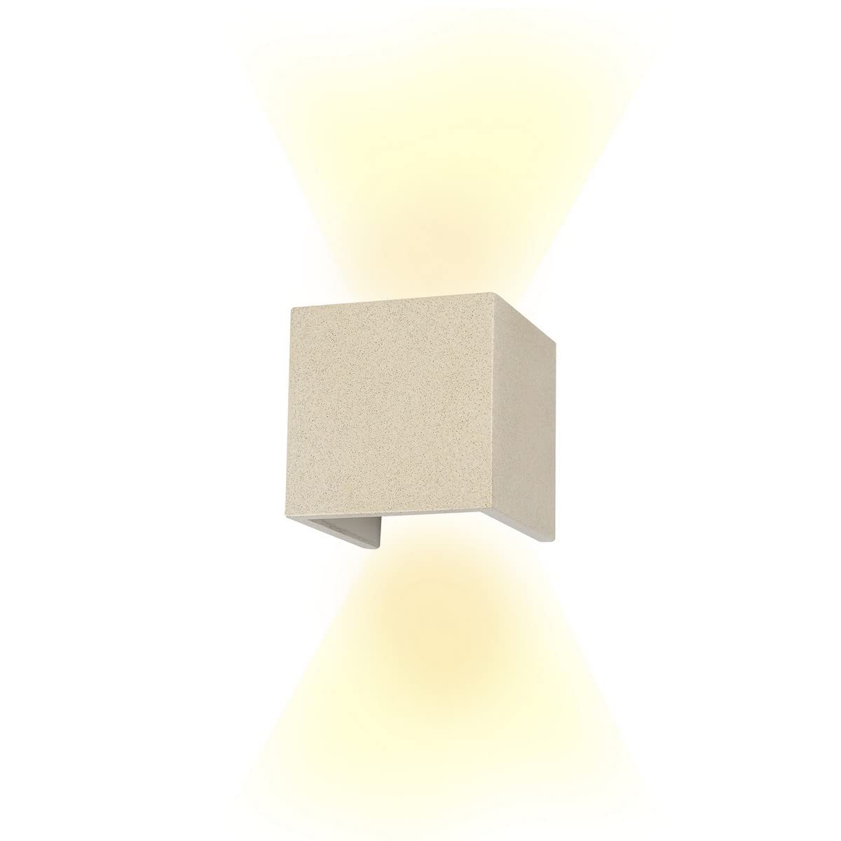 Mantra Iluminación. Modello TAOS. Applique da esterno da 12 cm realizzato in cemento finito di colore bianco