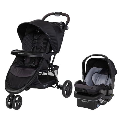 Image of Baby Trend EZ Ride DLX Stroller Travel System (with EZ-Lift Plus Infant Car Seat), Dash Midnight