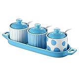 2. Les récipients en céramique sont empilés très bien, ce qui permet d'économiser un peu d'espace pour votre cuisine ou même votre maison. Il y a beaucoup de couleurs à choisir. Il est un cadeau de chauffage de maison impressionnante.