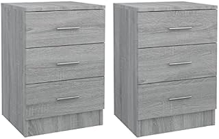 vidaXL 2x Bedside Cabinet Home Interior Furniture Living Room Hallway Bedroom Nightstand Telephone Stand Side Table High Gloss White Engineered Wood
