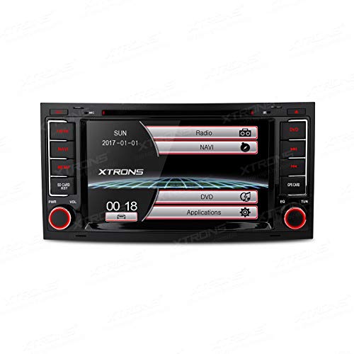 XTRONS 7" Auto Naviceiver mit HD Touch Screen Autoradio DVD-Player Autostereo unterstützt GPS Navigation RDS Dual CANbus Bluetooth Auto Musik Streaming Navigator FÜR VW Volkdwagen Touareg