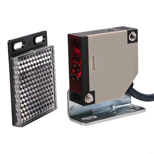 E3JK-R4M1 - Sensor de luz reflector con interruptor fotoeléctrico reflejo, distancia de detección de 4 m, protección contra polvo y salpicaduras de agua IP54, carcasa ABS para control industrial y de