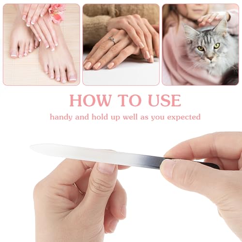 3 limas profesionales de uñas de cristal para uñas naturales con estuche, lima de uñas, superficie de cristal, lima de uñas para mujeres, uñas naturales, uñas - imagen 4