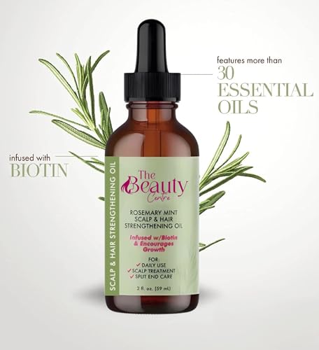 Hair and Scalp Rosemary Oil by The Beauty Centre | Strengthening & Nourishing Biotin Infused Oil | Natural Growth Serum For Eyebrow, Hair Growth 100% Natural | For Damaged Hair | 2oz, 60ml - Image 4