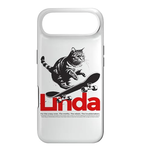 LINDA - Adorable girl name with cute Cat �X�}�z�P�[�X iPhone Air �p