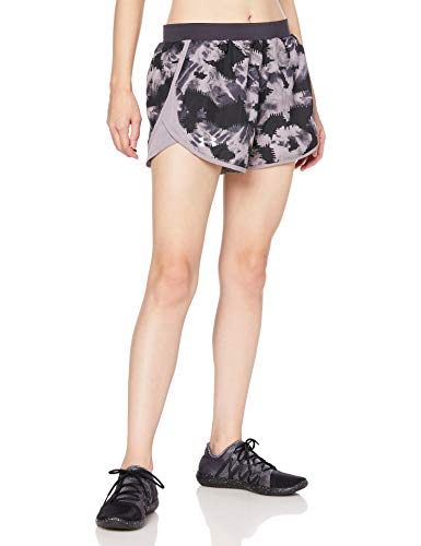 Under Armour Women's Fly By 2.0 Printed Running Shorts , Blackout Purple (591)/Reflective , Medium