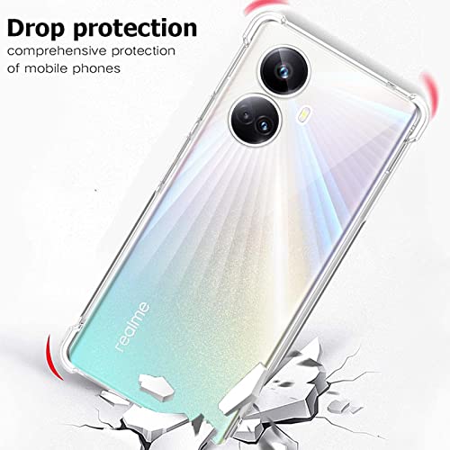 Image of for Back Case Cover Bumper Flexible Silicone Transparent Back Cover for Realme 10 Pro Plus 5G - Transparent