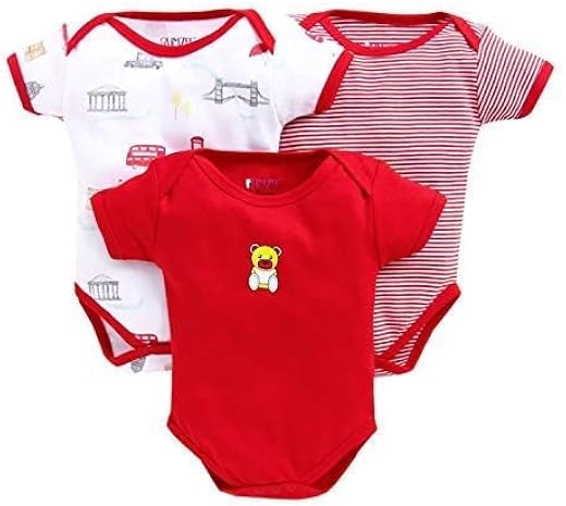 SMILEY APPU CLOTHING Unisex Pure Cotton New Born Baby Cloth Romper Bodysuit Dress, Sleepsuits, Jumpsuit, Night Suits for I...