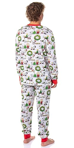 INTIMO Peanuts Conjunto de pijama unissex para meninos e meninas de Natal Snoopy Charlie Brown, Masc