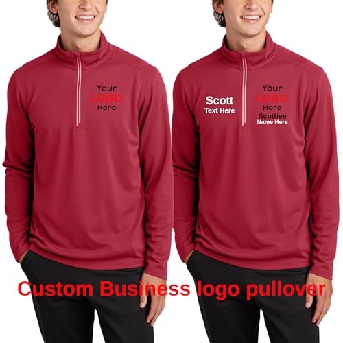 Custom Sport-Wick Textured 1/4-Zip Pullover - Design Your Own Logo, Text, or Design (ST860)2