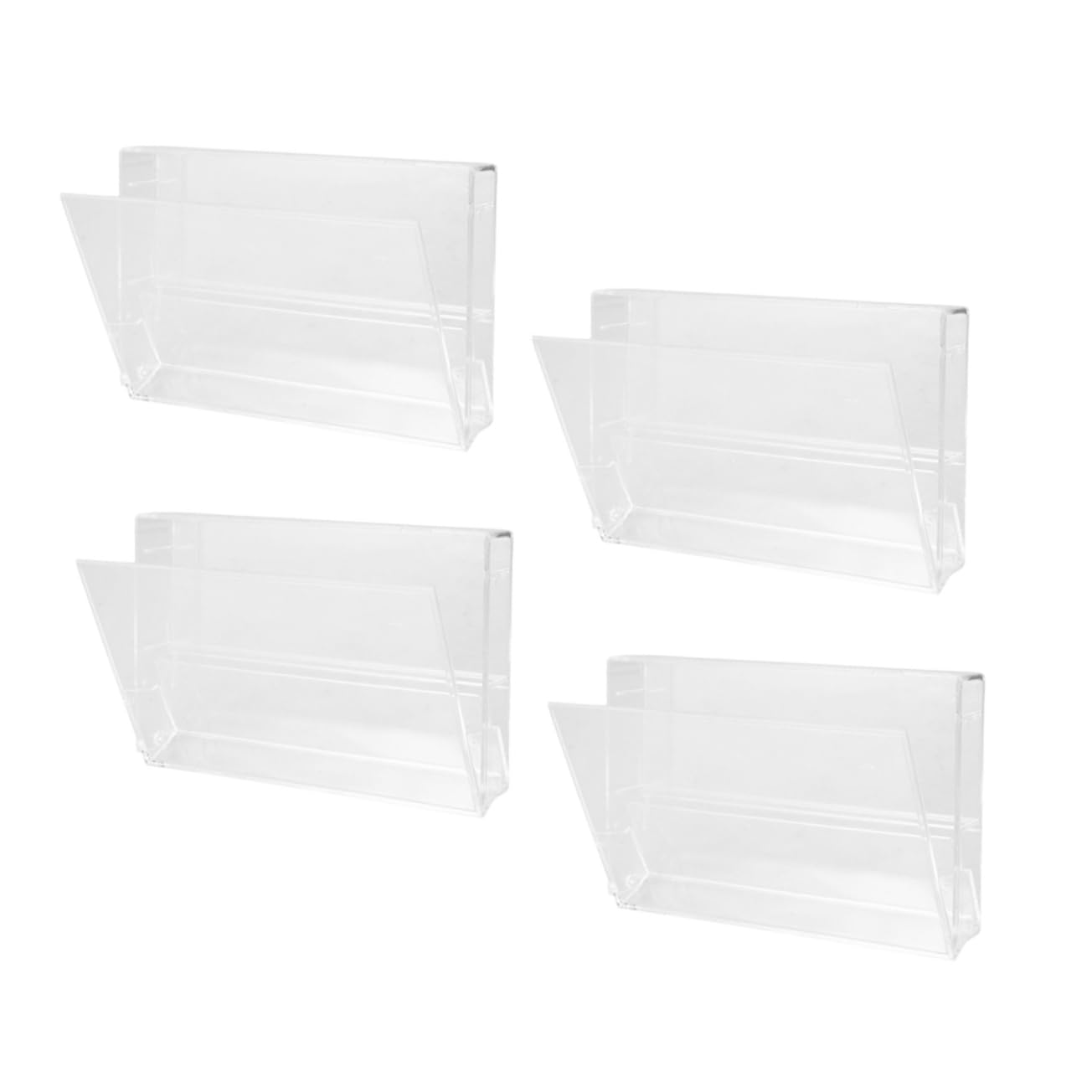 OUNONA 4Pcs Clear Plastic Cassette Tape Storage Box Set Retro Music Tape Organizer Holder for Home Office Multifunctional Display Rack for Audio Collection