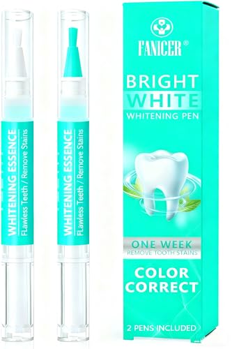 #VerdientProvisionen<br>2 Stück Zahnaufhellung Stift Zahnweiss Bleaching Teeth Whitening Pen Teeth Whitening Essence Pen Gegen Kaffee and Tee FüR Strahlend WeißE ZäHne Cyan