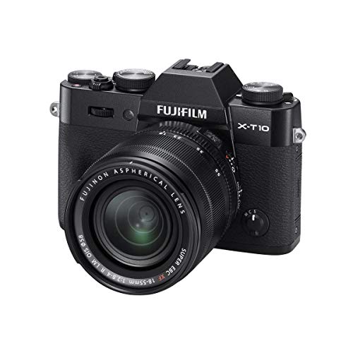 Image of Fujifilm X-T10 Black Mirrorless Digital Camera Kit with XF 18-55mm F2.8-4.0 R LM OIS Lens