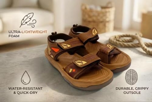 Image of Kids Sports Sandals, Strap Closure, Casual Outdoor Wear