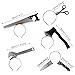 GWAWG 5Pcs Halloween Scary Props, Creepy Bloody Knife Scissors Saws Axe Tools Headband Halloween, Joke Toys Headband Through Head Effect