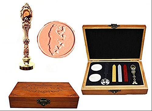 Boîte en bois de luxe en bronze Fancy Bear Jump pour sceau de cire