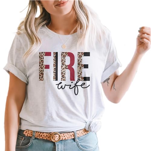 Fire Wife Shirt, Firefighter Wife, Fireman Wife T-Shirt, Fire Department, Leopard/Cheetah, Fireman Appreciation, Unisex Graphic Tee2
