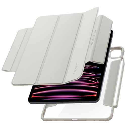 Spigen Cover AirSkin Pro Compatibile con iPad Pro 11 polici M2 4a Generazione (2022) / 3a (2021) / 2a (2020) / 1a (2018) con copertura magnetica staccabile - Grigio